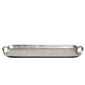 Plateau de service rectangulaire doré avec poignée, finition métallique polie, plateau de service pour traiteur, plateau de service pour table de mariage, plateau de service pour collations - Product Image 6