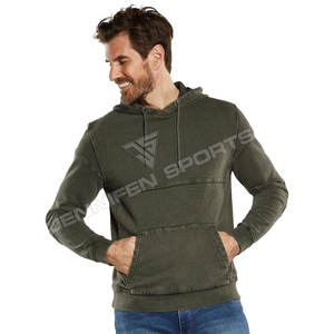 Sweat-shirts pour hommes de haute qualité, style streetwear, effet délavé à l'acide, brodés, surdimensionnés, logo personnalisé, 100% coton molletonné - Product Image 5