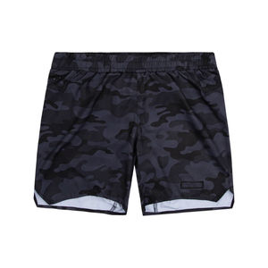 Shorts de course athlétiques écologiques pour hommes en tissu Oxford, légers, taille mi-haute élastique, style urbain uni, sublimation, pour la gym et l'entraînement - Product Image 4