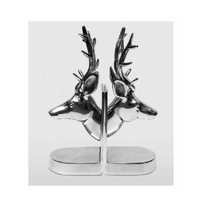Sujetalibros de Metal de alta calidad para ciervo, espejo pulido, estante para libros, escaparate, exhibición, regalo artesanal Ideal para decoración de hogar y oficina - Product Image 1