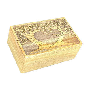 Caja de Almacenamiento de Joyas de Madera Premium Asequible para Anillos, Pendientes, Collares, Regalos y Recuerdos con Elegante Tallado Vintage - Product Image 2