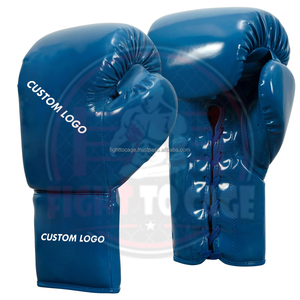 ถุงมือชกมวยหนัง PU คุณภาพพรีเมียม สีน้ำเงินไล่เฉด น้ำหนักเบา ซับแรงกระแทก ผลิตตามสั่ง ราคาขายส่ง - Product Image 4