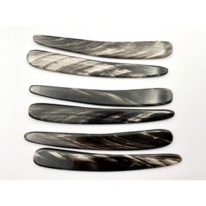 Manche de rasoir droit classique en corne de buffle, plaquettes de remplacement en corne naturelle pour accessoires de rasoir de barbier - Product Image 4