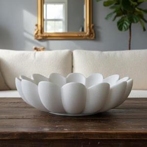 Lavabo de Lujo de Mármol Blanco con Diseño de Flor de Loto, Hecho a Mano, para Baño, Lavabo Decorativo Moderno para Encimera - Product Image 4