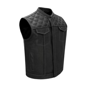 Veste sans manches en cuir de haute qualité, très élégante et stylée - Product Image 6