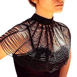 <b>Women's</b> Luxury Handcrafted Net <b>Cape</b> <b>Poncho</b> with Pearl, Bead, Sequin & Stone Ethnic & Western Fusion Cover-Up - Product Image 1