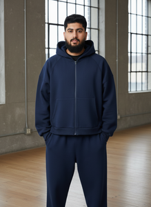 Sudadera con capucha para hombre, de diseñador, oversize, al por mayor, 500 gsm, lisa, corta, tallas grandes, sudaderas con capucha y sudaderas para hombre - Product Image 5