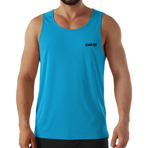 Customized Sports Fitness Gym Tank Tops For Menn's Custom Made Breathable Comfortable Solid Color Private Label Man Tank Top - Product Image 1