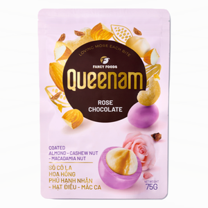 Dragées de chocolat professionnelles 75G, chocolat à la rose enrobé d'amandes, de noix de cajou et de noix de macadamia, confiseries commerciales HALAL OEM/ODM - Product Image 1