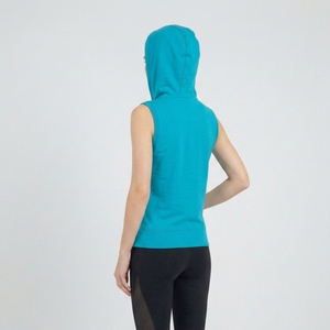 Women Gym Workout Wear Full Zipper Sleeveless Hoodie Yoga Fitness Sporty Style Hooded Tank <b>Top</b> Women's Jogging Wear Singlet <b>Top</b> - Product Image 6