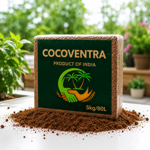 Coconut <b>Coir</b> Substrates 5Kg <b>Block</b> For Greenhouse Growers Bulk Export India 80L min Low Impurities 2% - Product Image 1