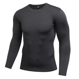 Chemises de compression personnalisées en polyester pour l'entraînement sportif, la course à pied, anti-UV, respirantes, à séchage rapide, col sport, manches longues, MMA - Product Image 5