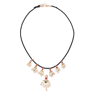 Black Thread AD Necklace Set-Fashion Jewelry - Product Image 3