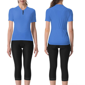 Maillot de cyclisme pour femmes au design élégant, respirant, en maille, haut de vélo à manches courtes, vêtements de vélo réfléchissants, maillot de cyclisme - Product Image 3