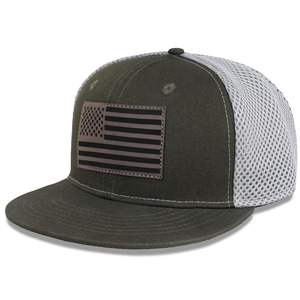 Gorras de Béisbol Personalizadas de Alta Calidad, 5 Paneles, Bordado 3D, Acrílico y Lana, Visera Plana, Cierre a Presión - Product Image 1