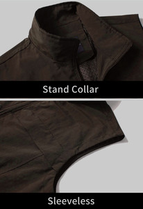 Formal Men's Waistcoat Waterproof vest breathable Zipper Large Size OEM Service Add Fleece Winter Reversible Vest Outdoor Quick - Product Image 3