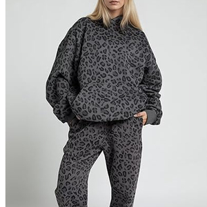 Streetwear <b>Leopard</b> Hoodie Men Women Cotton Fleece <b>Sweatshirt</b> Pullover Custom Logo Wholesale Supplier - Product Image 2