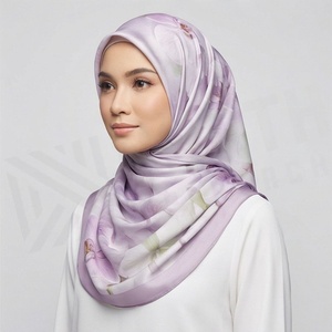 Women Floral <b>Chiffon</b> Hijab Digital Print Breathable Daily Wear Middle East Ethnic <b>Scarf</b> Shawl - Product Image 4