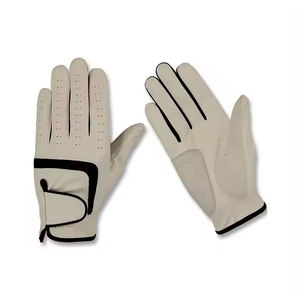 Gants de golf en peau de mouton respirants, fournis directement par l'usine, pour l'entraînement sportif, design unique personnalisé, sangle de poignet réglable, pour adulte - Product Image 1
