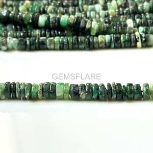 Natural Green Emerald Heishi <b>Beads</b> 5-6MM Emerald Wheel Tyre Shape <b>Beads</b> Heishi Shape Emerald Gemstone Emerald <b>Beads</b> For Jewelry - Product Image 6