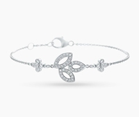 Bracelet chaîne ajustable en diamant taille brillant, inspiré de la botanique, minimaliste et luxueux, accessoire de mariée en or 14 carats