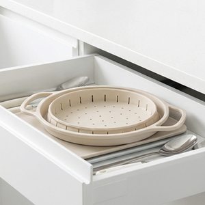 Panier de cuisson vapeur en silicone et acier, poignées écologiques, pliable, résistant à la chaleur 200°C, capacité 4L, pour cuisinières à gaz et à induction, lavage à la main - Product Image 3
