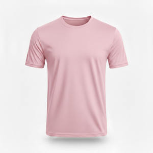 T-shirt personnalisé 100 % coton pour homme, uni, à manches courtes, vente en gros, t-shirt unisexe décontracté basique en coton et polyester - Product Image 1