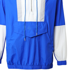 Chaqueta Cortavientos con Capucha y Media Cremallera Beta Phi Sigma Tallas Grandes, Estampado Azul Rey, Gris Claro y Blanco, Logos Bordados, Bolsillos Ocultos - Product Image 6