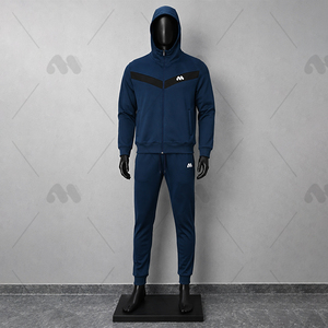 Conjunto deportivo con capucha y cremallera para hombre, conjunto de jogger de longitud completa, ropa deportiva informal, servicio OEM - Product Image 1