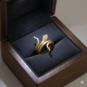 Original 925 Silver Gold Plated Trendy Fashion Women's Engagement Three Stone Pave Custom Iced Snake Serpent Reptile Fine <b>Rings</b> - Product Image 3