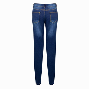 Women High Waist Skinny <b>Denim</b> Jeans High Street Y2K Style Leopard Print <b>Stretch</b> Cotton Spandex Breathable Belt Bow Hole Pencil - Product Image 2