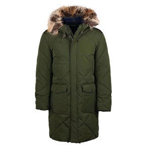 New Arrival Men's Premium Coated Parka <b>Jacket</b> High Quality Winter Stand Collar Front Logo Professional Cotton Fleece OEM Design - Product Image 2