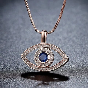 Eveil Eyes Pendant Protective Necklace VVS Moissanite Pendant 925 <b>Silver</b> Pendant Minimalist Jewelry Pass Diamond Tester Pendant - Product Image 6