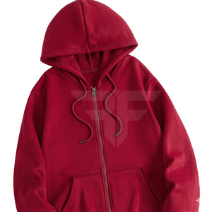 เสื้อฮู้ดโอเวอร์ไซส์แบบยูนิเซ็กซ์  ขนาดใหญ่  แบบมีซิป  ลายเรียบ  ผ้าถัก  ย้อมสีพื้น  พิมพ์ลายดิจิตอล  โพลีเอสเตอร์ 100% - Product Image 1