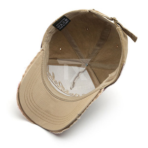 Gorras de Béisbol Personalizadas de Alta Calidad para Adultos, Gorra de Béisbol Vintage Lavada de Algodón, Gorra Desgastada con Anillo de Hierro y Logotipo de Parche - Product Image 2