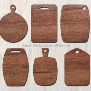 Planche à découper rectangulaire moderne en bois de manguier, écologique, faite à la main, durable, plateau de service classique pour la cuisine - Product Image 3
