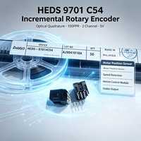 Codificador Rotatorio Incremental Óptico HEDS-9701C54, Cuadratura Óptica, 100PPR, 2 Canales, 5V, Sensor de Velocidad y Posición del Motor, Módulo de Control de Movimiento