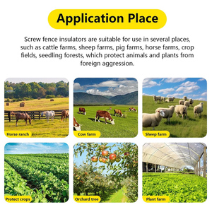 Isolateurs de clôture électrique, isolateurs en spirale pour clôtures d'animaux de ferme - Product Image 6