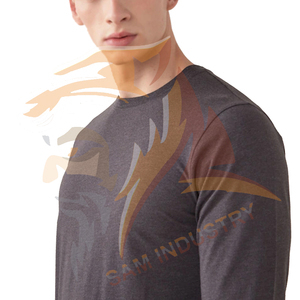 Camisetas Personalizadas de Alta Calidad para Hombre, Cuello Redondo, Manga Larga, 100% Algodón Orgánico, Secado Rápido, Transpirables - Product Image 4