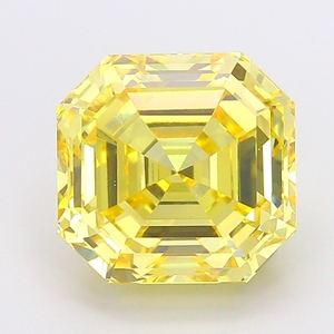 เพชร CVD สีเหลืองสดใสทรง Asscher ขนาด 3.01 กะรัต ความสะอาดระดับ VVS2 ได้รับการรับรองจาก IGI เพชรเม็ดเดี่ยวสำหรับทำเครื่องประดับ - Product Image 5