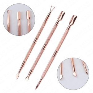 Professional Rose Gold 3 PCS Stainless Steel Nail Cuticle Pusher <b>Cleaning</b> Set Precision Manicure Pedicure <b>Tools</b> for Home Salon - Product Image 6
