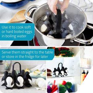 Support créatif pour œufs en forme de pingouin, moule à œufs domestique, support de rangement mignon pour la cuisine, gadgets de cuisine, pour la cuisson des œufs - Product Image 4