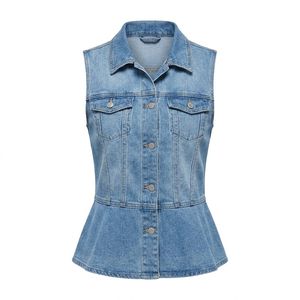Chaleco vaquero personalizado para mujer, vaquero crudo, venta al por mayor de fábrica para marcas de ropa de trabajo estadounidenses - Product Image 3