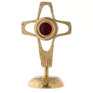 Monstranza de Latón con Acabado Plateado, con Detalles de Espejo, Decorativa para Mesa, para Uso en Iglesias Católicas, en Oferta - Product Image 2