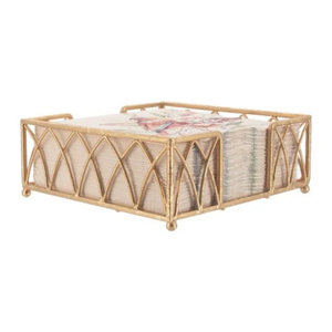<b>Grid</b> Design Iron <b>Metal</b> Silver Napkin Basket With Floral Carving Adding Beauty To Dining Spaces And Interior Home Decor - Product Image 4