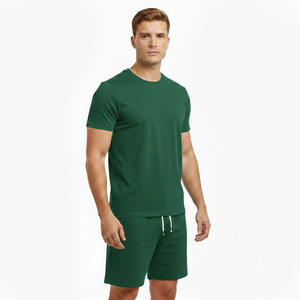 Conjunto Deportivo de Verano de 2 Piezas con Logotipo Personalizado, Transpirable, de Secado Rápido, Ecológico, de Algodón, Cuello Redondo, con Bolsillos, para Gimnasio - Product Image 2