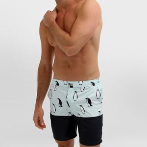 Short de bain à taille élastique personnalisé XS pour hommes Maillot de bain respirant sublimé Vêtements de plage décontractés Vêtements de plage solides imprimés personnalisés - Product Image 2