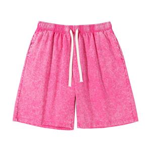 Pantalones cortos vintage informales de verano para hombre, pantalones cortos de algodón pesado lavados con ácido con logotipo personalizado, pantalones cortos de moda para hombre - Product Image 2