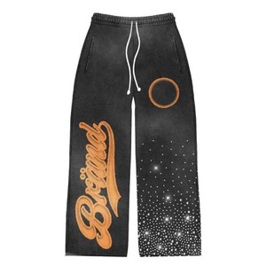 Pantalon de survêtement en coton pour hommes, pantalon de survêtement quotidien pour hommes, vente en gros pour les marques de vêtements américaines, faible MOQ - Product Image 4