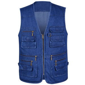 Chaleco Vaquero de Otoño para Hombre, Diseño Profesional, Fabricante Pakistaní, Prenda Exterior Informal, Transpirable, de la Mejor Calidad, con Bolsillos Delanteros - Product Image 1